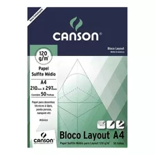 Bloco Layout Papel Sulfite Medio A4 50fls 120g - Canson