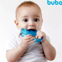 Mordedor Maozinha Bebe Infantil Massageador Boca Com Água Cor Azul Liso