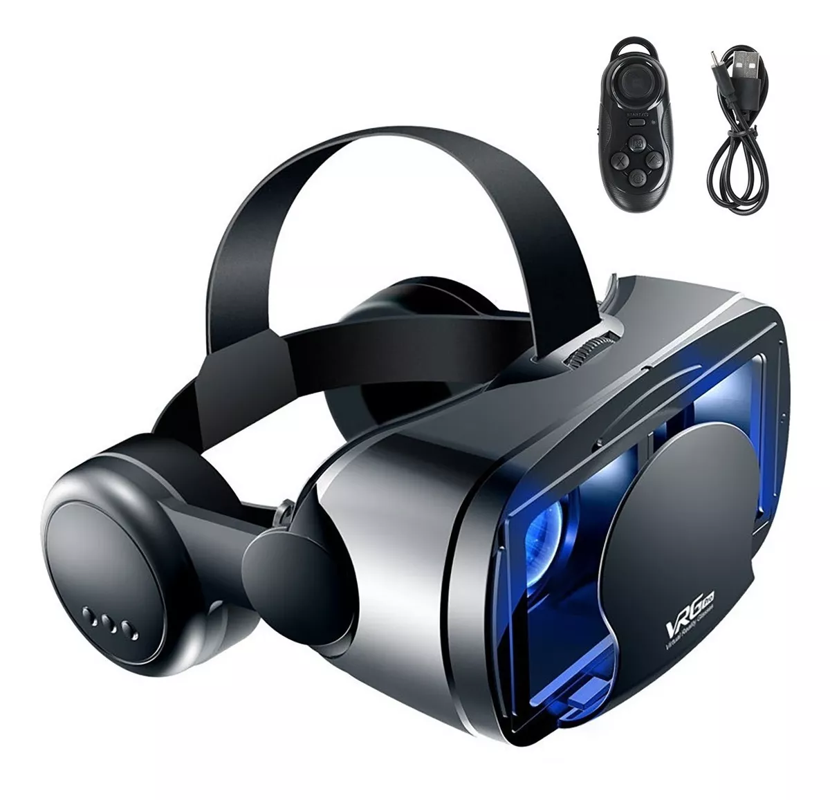 3d Lentes De Realidad Virtual Luz Azul Vr Con Control Remoto