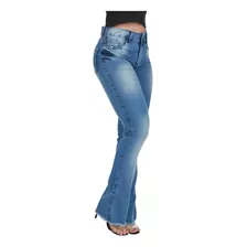 Calça Jeans Feminina Petit Flare Para Baixinhas Cós Alto