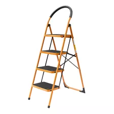 Escalera Plegable De 4 Peldaños Antideslizante Con