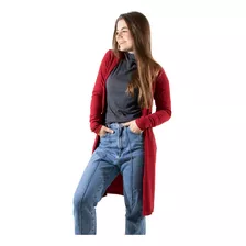 Cardigan Feminino Barato Canelado Modinha Inverno E Comprido