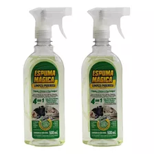 Kit 2 Espuma Magica Tira Manchas Carro Sofa Tapete - Proauto