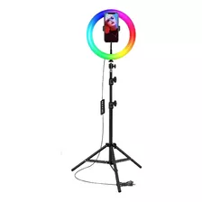 Aro Anillo Selfie Luz Led Rgb Tripode Ring Light Usb Celular