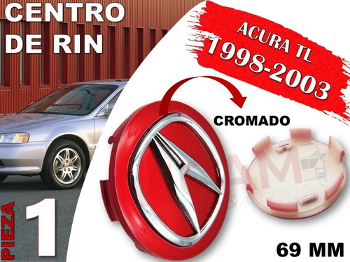 Centro De Rin Acura Tl 1998-2003 69 Mm (rojo) Foto 2