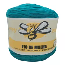 Fio De Malha Residual 1kg Artesanato Croche Trico Esmeralda