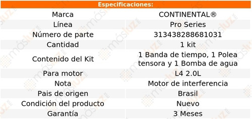 Distribucin + Bomba Agua Tracer L4 2.0l 97/99 Pro Series Foto 3