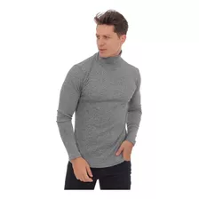 Blusa Térmica Canelada Masculina Manga Longa Luxo Inverno