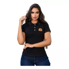 Camiseta Baby Look Feminina Country Muladeiros Gola Polo 