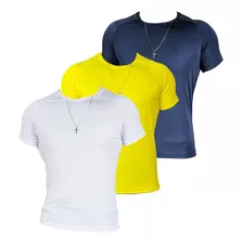 Kit 3 Camisas Dry Masculina Academia Fit