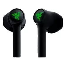 Fone De Ouvido In-ear Gamer Sem Fio Razer Hammerhead True Wireless X Preto Com Luz Verde Led