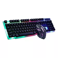 Kit Teclado Y Mouse Gamer Urban Hecate Impermeable Skyway Color Del Teclado Negro