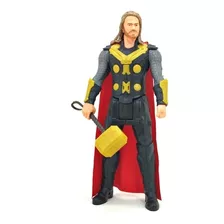 Boneco Vingadores Thor Articulado Led Som Acessório 30cm Uni