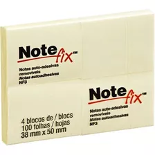 Bloco De Notas 4 Blocos C/ 100 Folhas 38x50mm - Note Fix