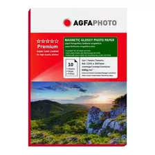 Papel Magnético Agfa 10 Hojas Fotográfico Premium Glossy A4