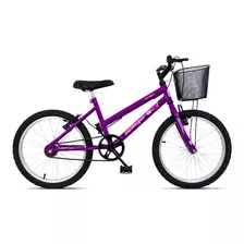 Bicicleta Infantil Feminina Aro 20 Dnk Com Cesta Preta