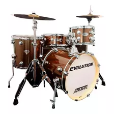 Bateria Viajera Evolution 4 Piezas Atriles Asiento Platillos