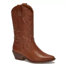 Bota Vaquera Textura En Tubo Moderna Moda Apv 323-1845