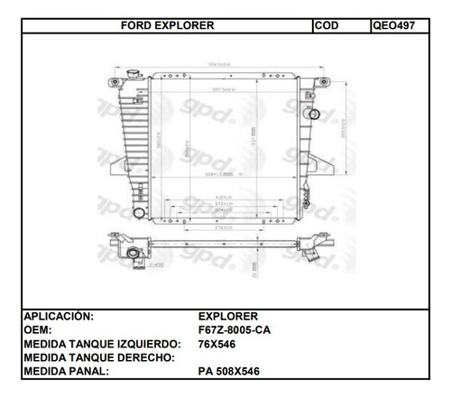 Tanque Plstico Derecho Ford Explorer 95-97 (ancho-corto) Foto 2