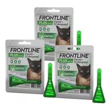 3 Frontline Plus Para Gatos Antipulgas E Carrapatos Kit