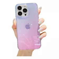 Funda Silicon Tornasol Transparente Con Brillos Para iPhone