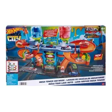 Hot Wheels City Mega Torre De Lavado De Coches Color Shifter