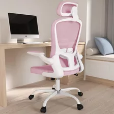 Silla De Escritorio Ergonómica Giratoria Rosa