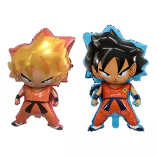 Set De 2 Globos Dragon Ball Z Metalizados Goku Dragonball