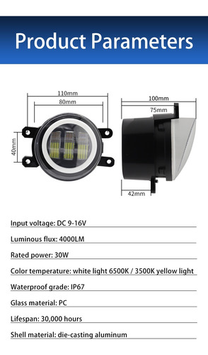 Luz Antiniebla Led Drl De 3,5  Para Toyota Camry Hybrid Foto 2