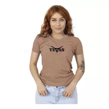 Camiseta Feminina Modelo Baby Look Moda Country Texas