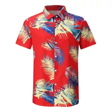 Camisa De Playa De Manga Corta Hawaiana Para Hombre K, Estam