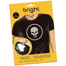 Papel Transfer Para Algodão A4 Tecidos Escuros Bright 5 Fls