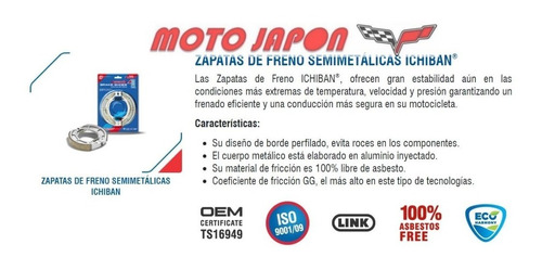 Pastillas + Balatas Frenos Honda Xr125 / Xr150 / Xr190 L Foto 6