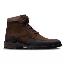 Bota Masculina Couro Camurça Marrom Casual Social - Shelter