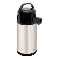 Garrafa Térmica Mor Inox Airpot De Aço Inoxidável 2.5l Prata