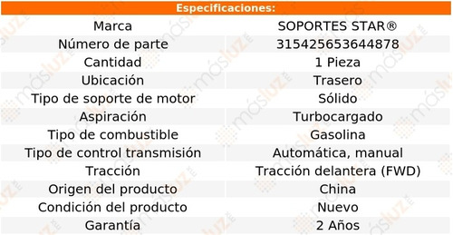 1) Soporte Motor Tras C30 5 Cil 2.5l Aut, Std Turbo 08/13 Foto 2