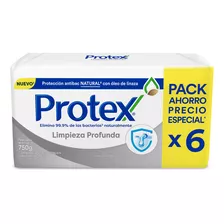 Jabón En Barra Protex Limpieza Profunda X 6 Un 125 G C/u