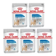 Kit 5 Unidades Sachê Mini Light Weight Care 85g Royal Canin