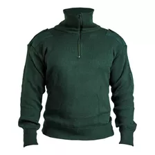 Tricota De Lana Verde Cuello Polera Forrada Rerda 