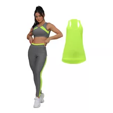 Conjunto Fitness Feminino Roupa Academia Legging Top Cropped