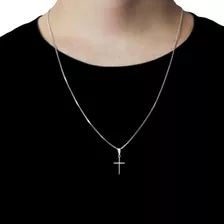 Colar Crucifixo Masculino Prata 925 Pingente Pronta Entrega