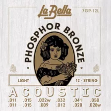 Cuerdas Phosphor Bronze (set 12) 11-50 La Bella 7gp-12l