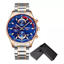 Reloj Cronógrafo Luminoso Nibosi 2375 Con Calendario