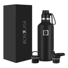 Botella De Agua Deportiva Flask 24 Oz 3 Tapas (tapa De...