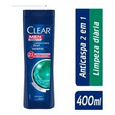 Kit 6 Shampo Clear Men Limpeza Diária 2 Em 1 400ml