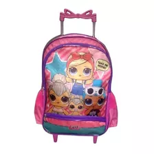 Mochila Infantil Rodinhas Lol Rosa 