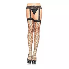 Leg Avenue Mujeres Crotchless Fleur De Lace Tights