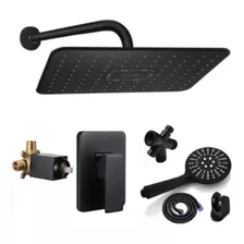 Set Completo De Ducha Premium Monocomando Negro 