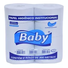 Papel Higiênico Baby 8 Rolo Folha Simples 300m Institucional