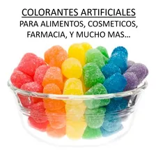Colorantes Artificiales Annato, Carmin, Amarillo, Rojo, Azul